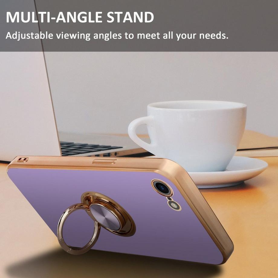 Cadorabo  Hülle für Apple iPhone 7  7S  8  SE 2020 mit Ring - Schutzhülle 