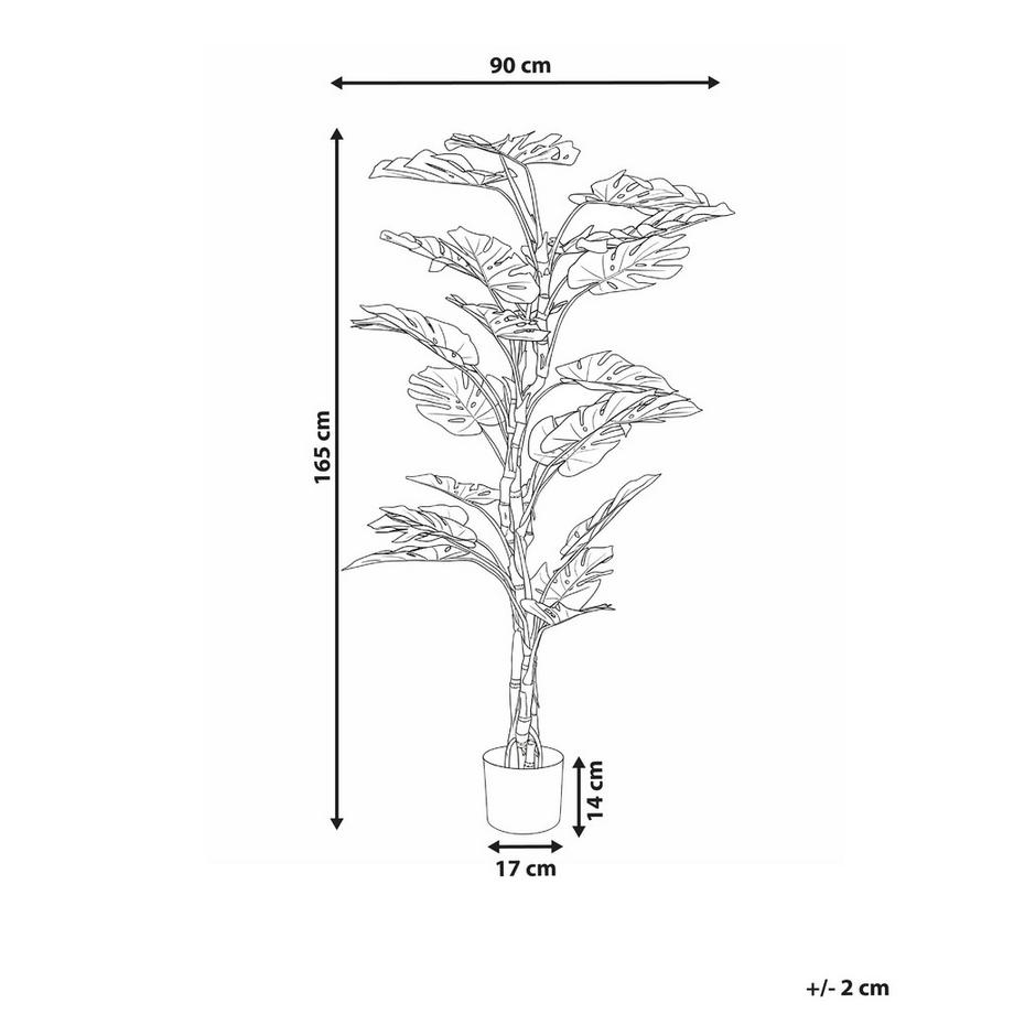 Beliani Plante artificielle en Matière synthétique Glamour MONSTERA  