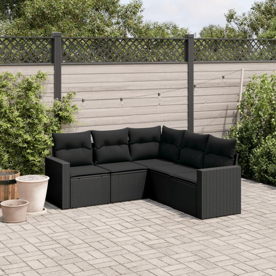 VidaXL Ensemble de canapés de jardin rotin synthétique  