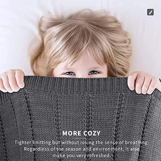 Alopini Couverture câline tricotée, couverture douce et chaude en tricot grossier, couverture de vie tricotée pour lit, canapé et canapé  