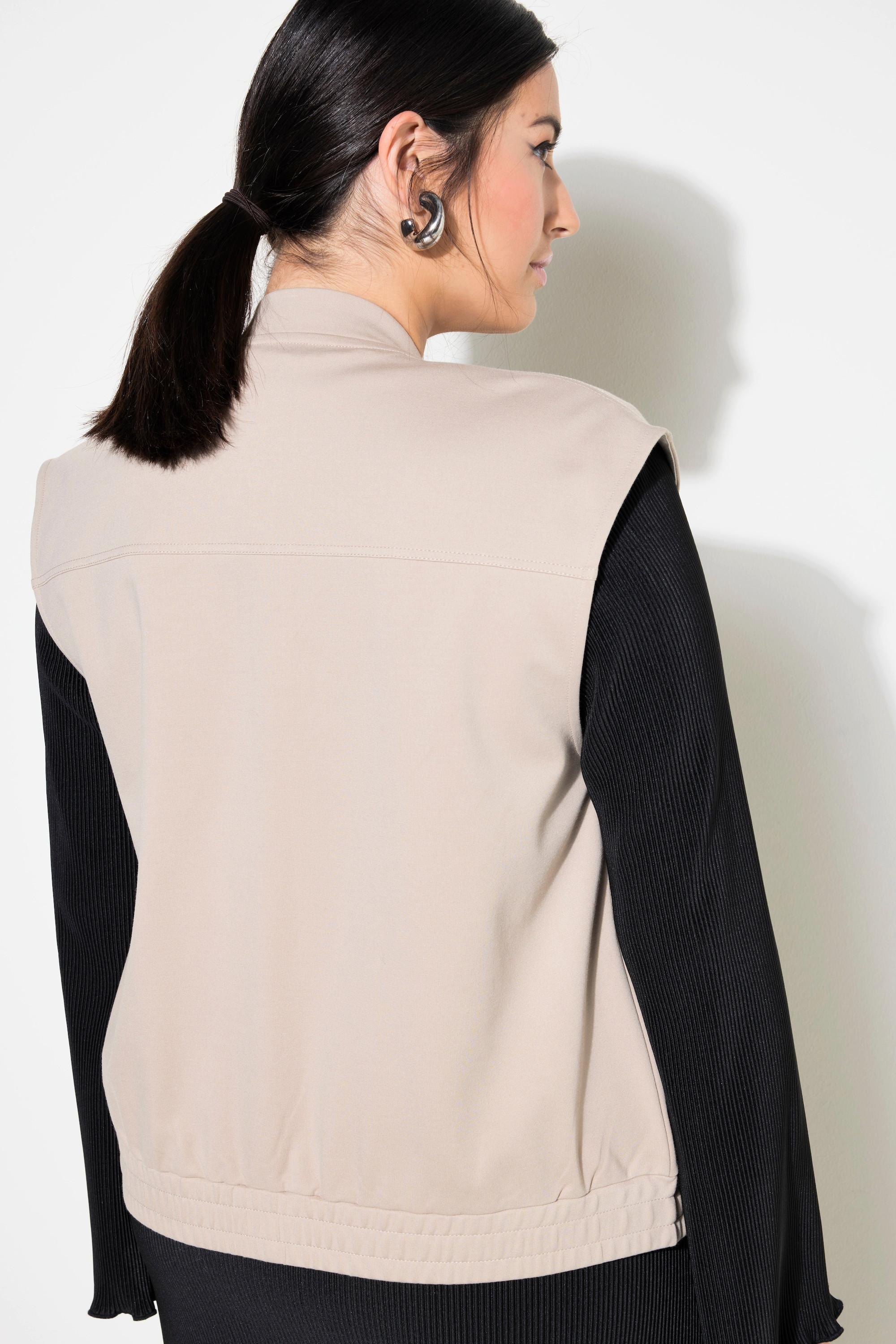 Studio Untold  Jersey-Weste, kurzer Boxy Shape, verdeckter Zipper 