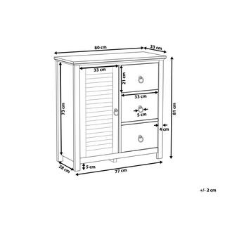 Beliani Commode en MDF Rustique KIRKLAND  