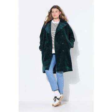 Mantel, oversized, Doppelreiher, Reverskragen