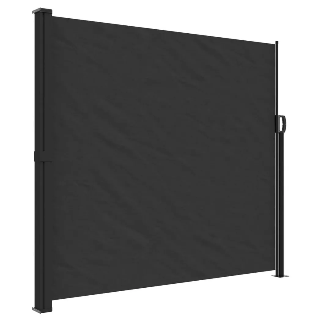 Vidaxl Tenda Da Sole Laterale Retrattile Nera 180x500 Cm