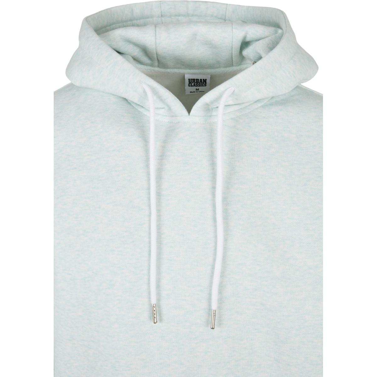 URBAN CLASSICS Basic Melange Kapuzenpullover  