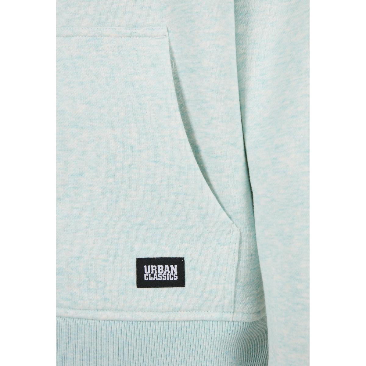 URBAN CLASSICS Basic Melange Kapuzenpullover  