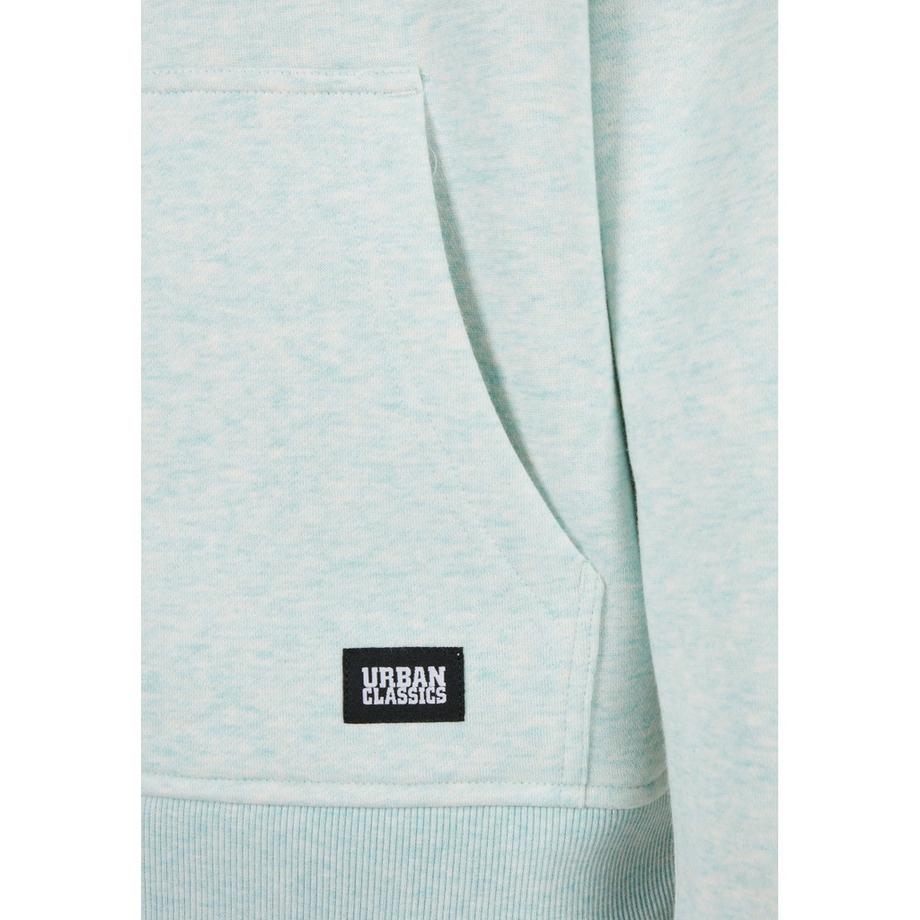URBAN CLASSICS Basic Melange Kapuzenpullover  