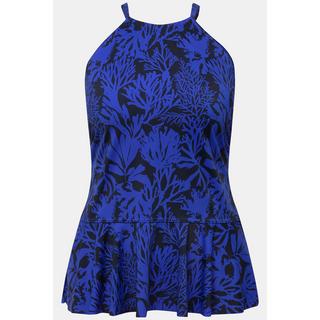 Ulla Popken  Tankini con coralli, volant, coppe morbide ed effetto scollo a prendisole 