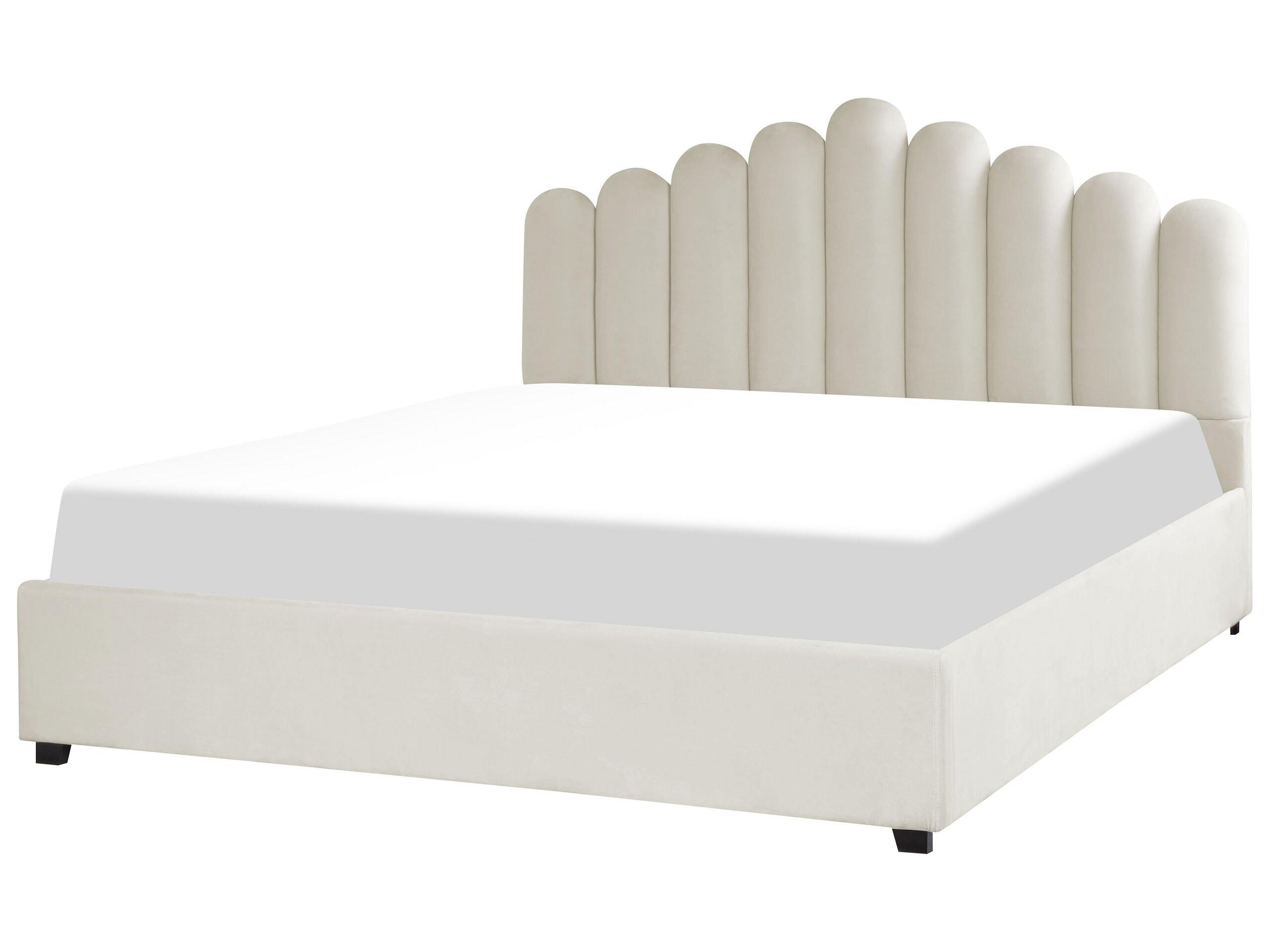 Beliani Bett mit Bettkasten aus Samtstoff Modern VINCENNES  