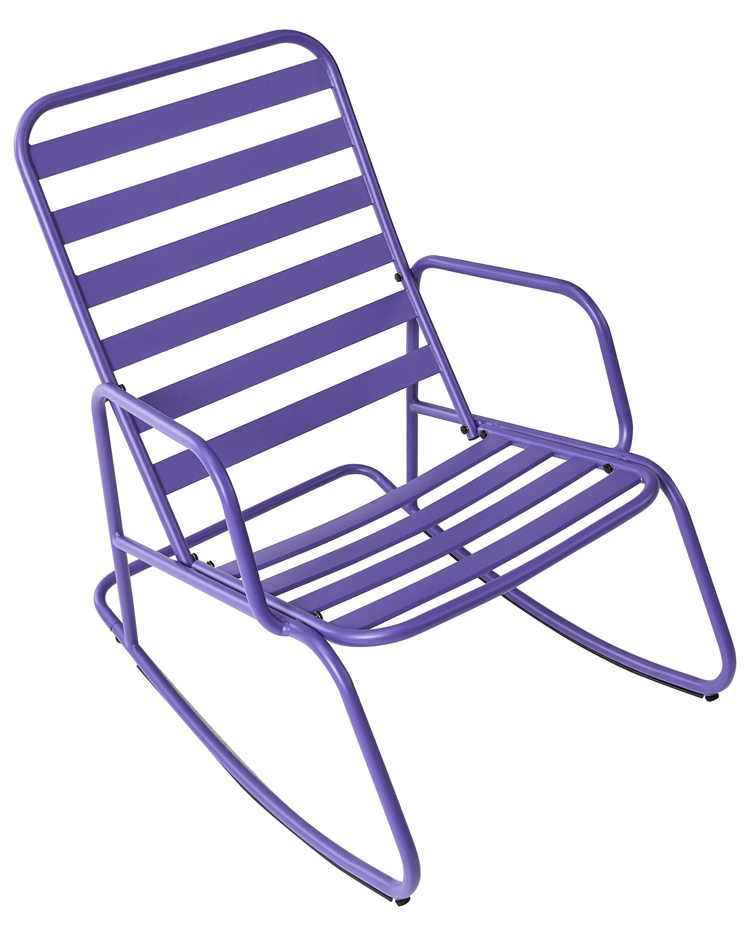 Beliani Sedia a dondolo da giardino en Alluminio Moderno TURI  