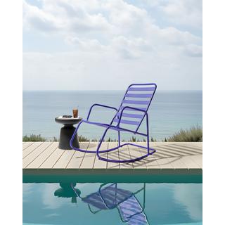 Beliani Sedia a dondolo da giardino en Alluminio Moderno TURI  