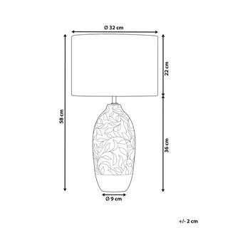 Beliani Tischleuchte aus Keramik Boho ATABA  