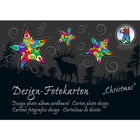 Ursus URSUS Fotokarton-Block Christmas A6 11446499SE 300g,60 Motive 60 Blatt  