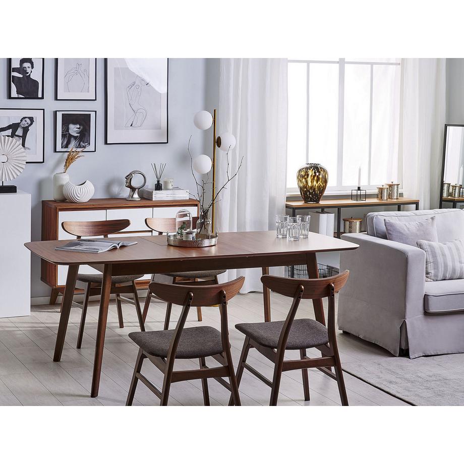 Beliani Tavolo da pranzo estensibile en Fibra a media densità (MDF) Retrò MADOX  