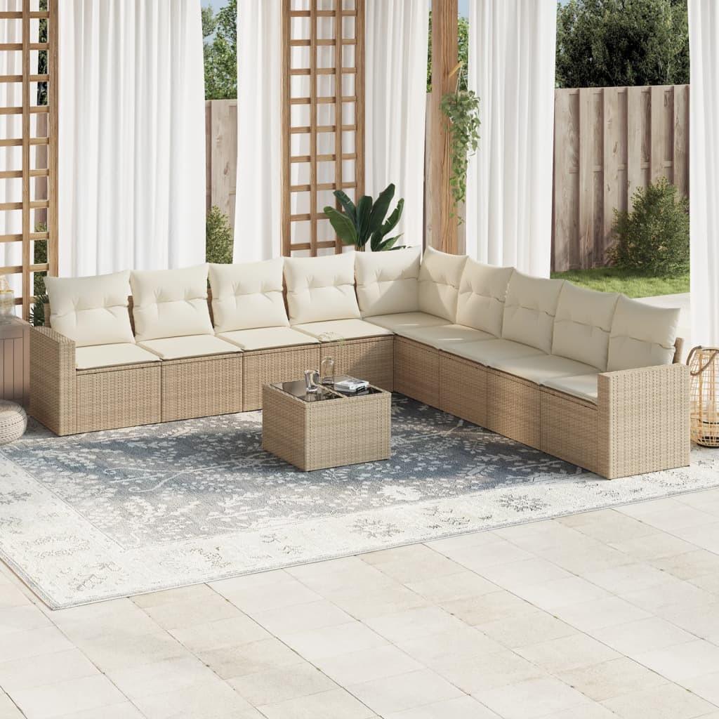 VidaXL set divano da giardino Polirattan  