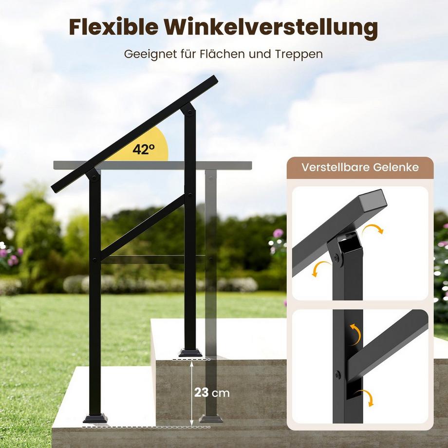 Northix Corrimano per scale, angolo regolabile  