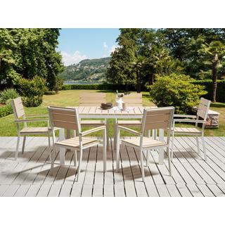 Beliani Set da pranzo da giardino en Legno plastico Moderno COMO  