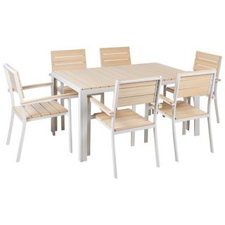 Beliani Set da pranzo da giardino en Legno plastico Moderno COMO  