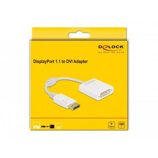 DeLock  DeLOCK Adattatore DisplayPort 1.1 maschio a DVI femmina passivo bianco 