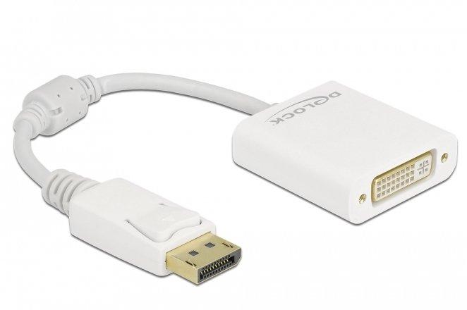 DeLock  DeLOCK Adattatore DisplayPort 1.1 maschio a DVI femmina passivo bianco 