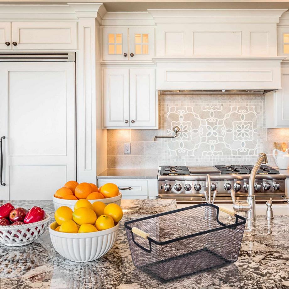 B2X Cestino rotondo in filo metallico con manico  