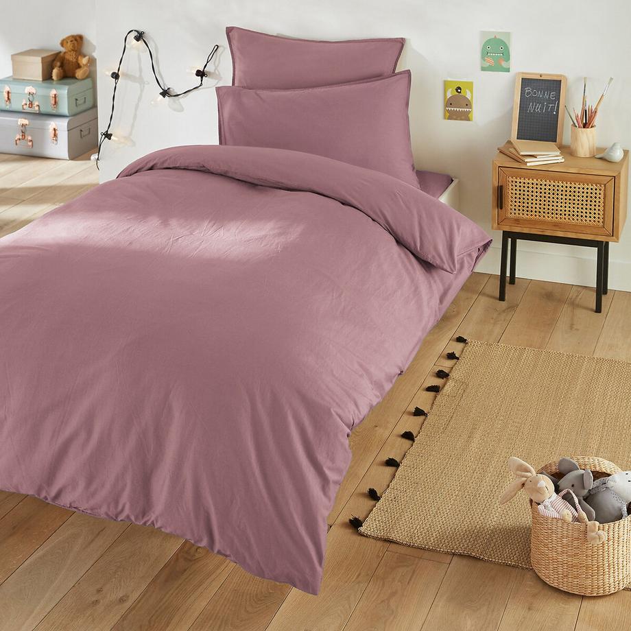 Housse de couette enfant en coton lavé