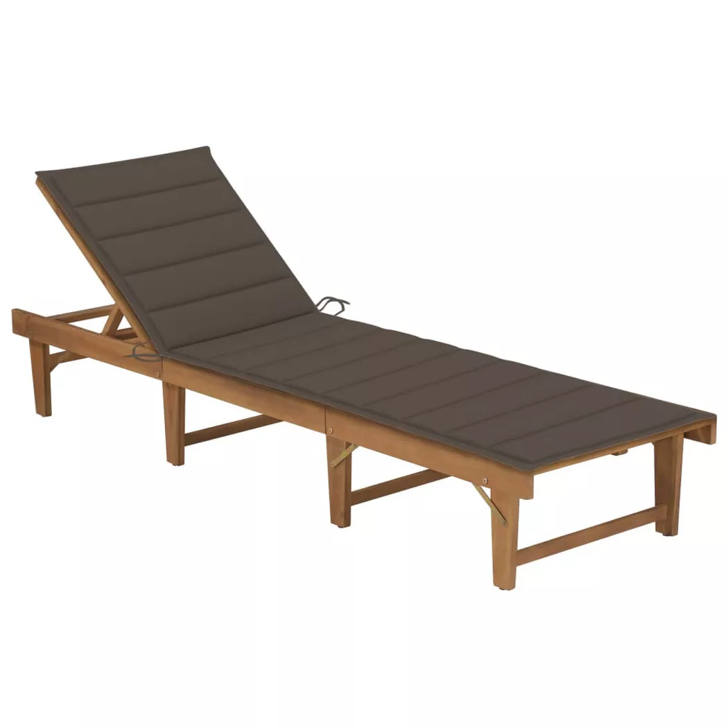 VidaXL - Sonnenliege akazienholz, One Size, Beige