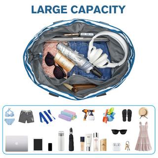 Only-bags.store Familien Faltbare Gestreifte Strandtasche  