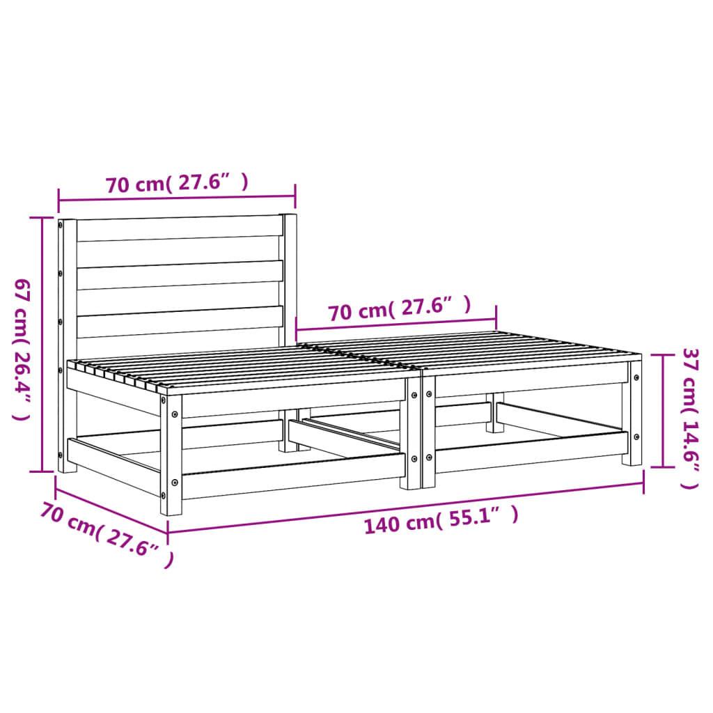 VidaXL Canapé de jardin bois de pin  