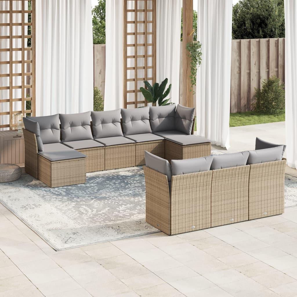 VidaXL set divano da giardino Polirattan  