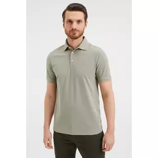 WE Fashion Polo Hybrids slim fit homme  Gris Perle