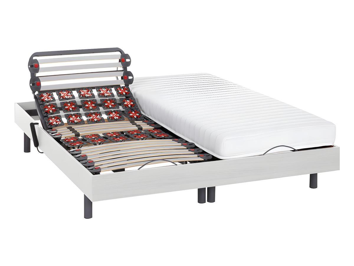 DREAMEA Lit électrique relaxation lattes plots matelas latex PANDORA II de DREAMEA moteurs OKIN 2  