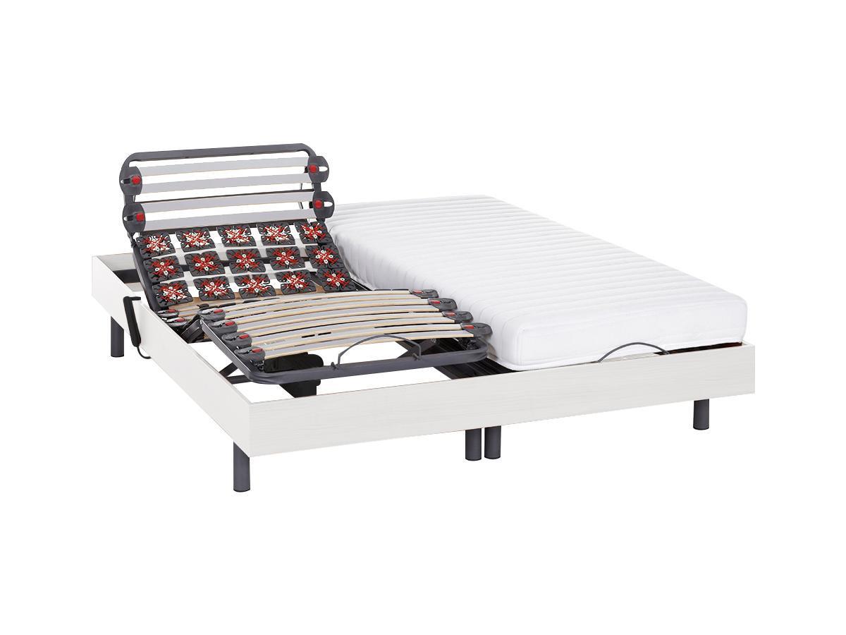 DREAMEA Lit électrique relaxation lattes plots matelas latex PANDORA II de DREAMEA moteurs OKIN 2  