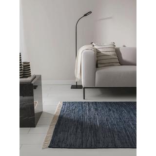 Benuta Tapis fabriqué à partir de matériaux recyclés Tom Bleu foncé  