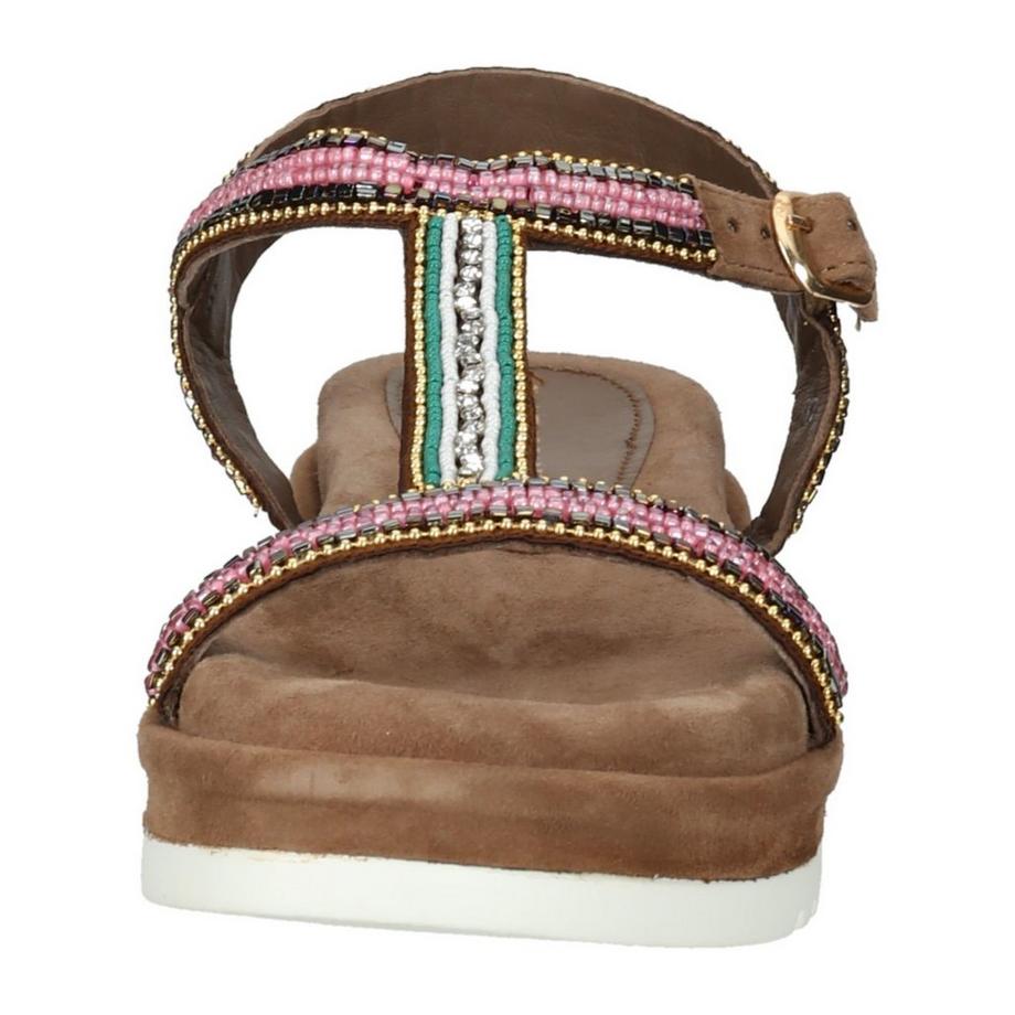 Lazamani Sandali con Plateau T-Strap Perline  