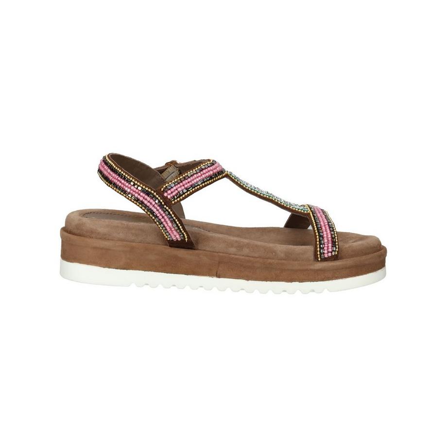 Lazamani Sandali con Plateau T-Strap Perline  