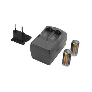 Avizar  Caricabatterie CR123 con 2 batterie incluse compatibile con Canon / Kodak / Nikon 