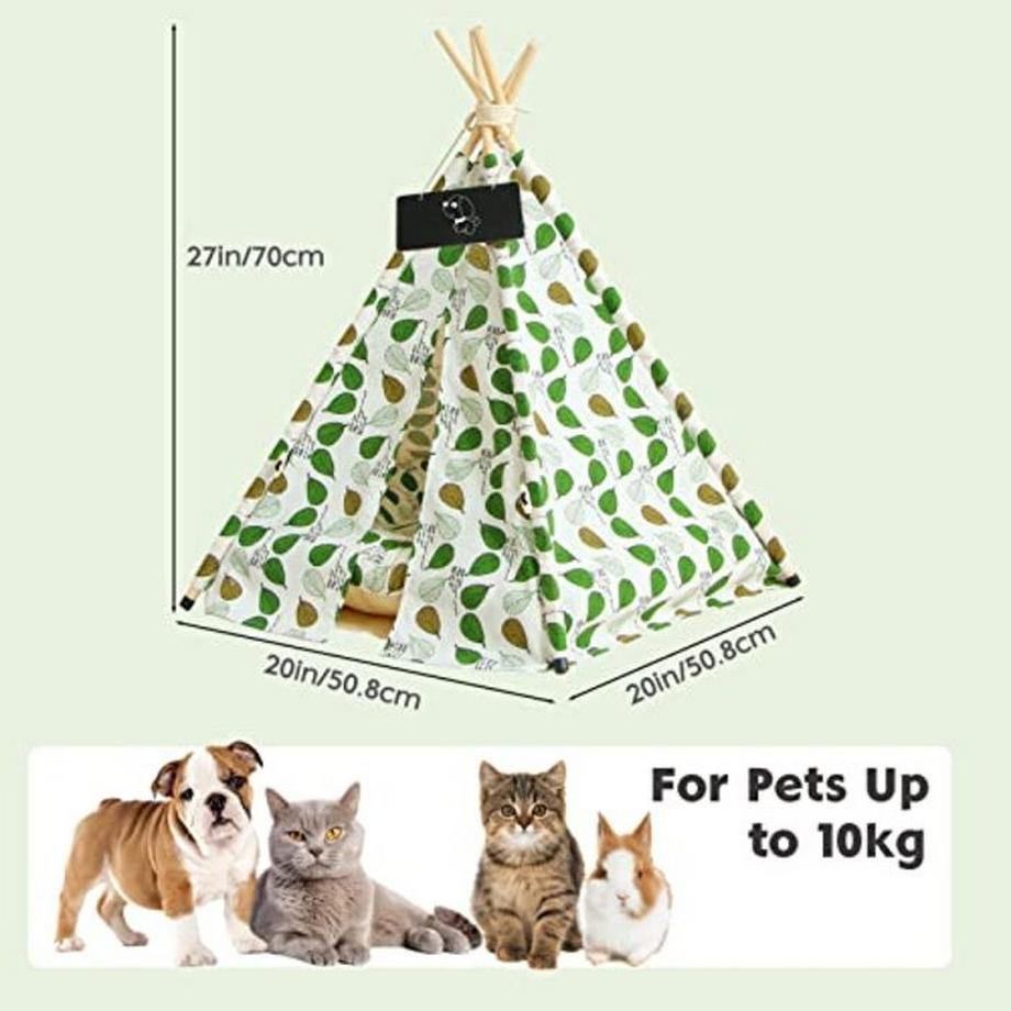 Alopini  Zelt für Hunde und Katzen,Pet Tipi Hund Katze Bett mit Kissen, Luxery Hund Zelte Hundehöhle und 