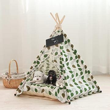 Tente pour chiens et chats, Tipi pour animaux de compagnie, lit pour chien et chat avec oreiller, tentes de luxe pour chiens, grotte pour chiens et maisons pour animaux de compagnie avec oreiller et panneau