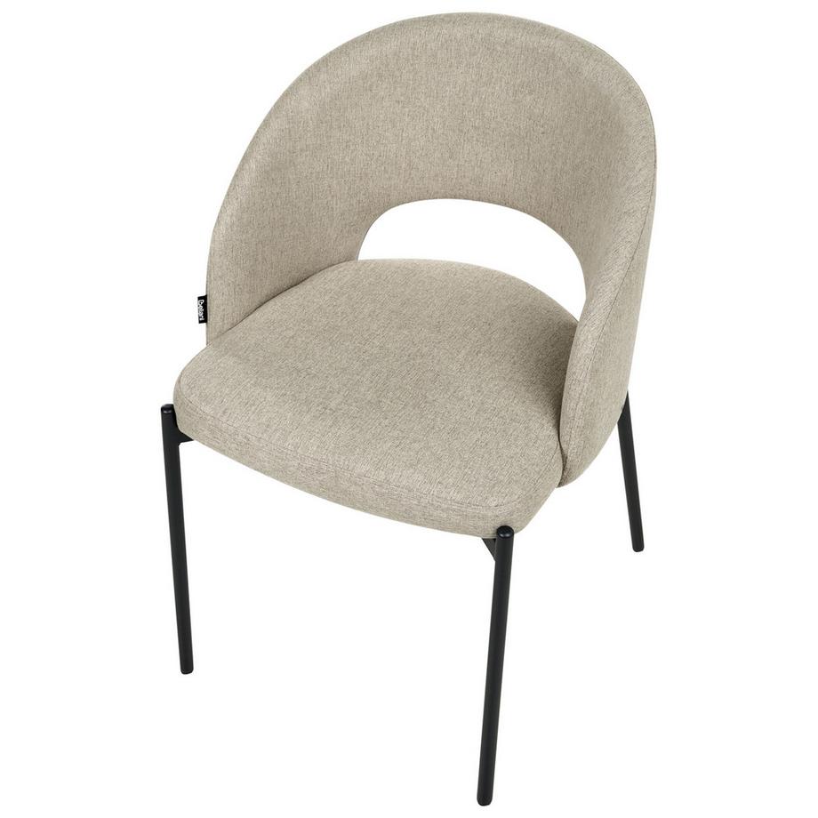 Beliani Lot de 2 chaises de salle à manger en Tissu Minimaliste PENNY  