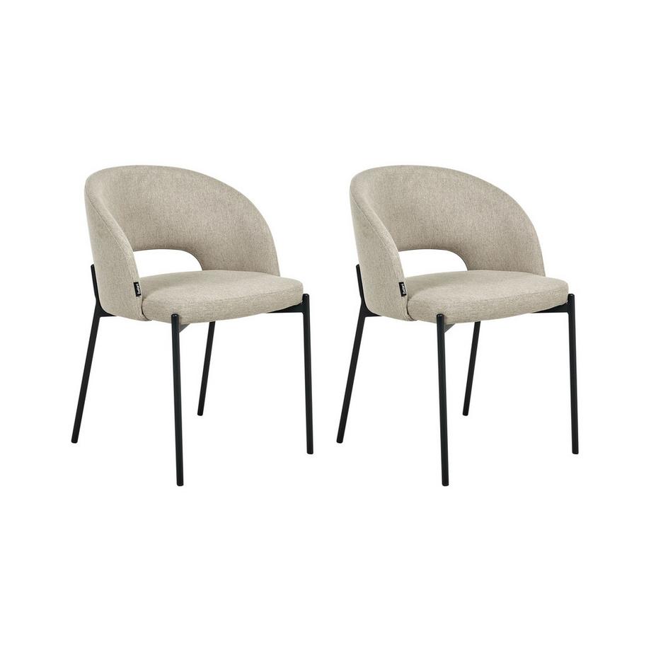Lot de 2 chaises de salle à manger en Tissu Minimaliste PENNY