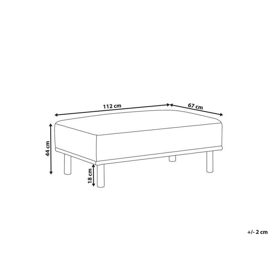 Beliani Ottoman en Tissu Moderne HOLT  