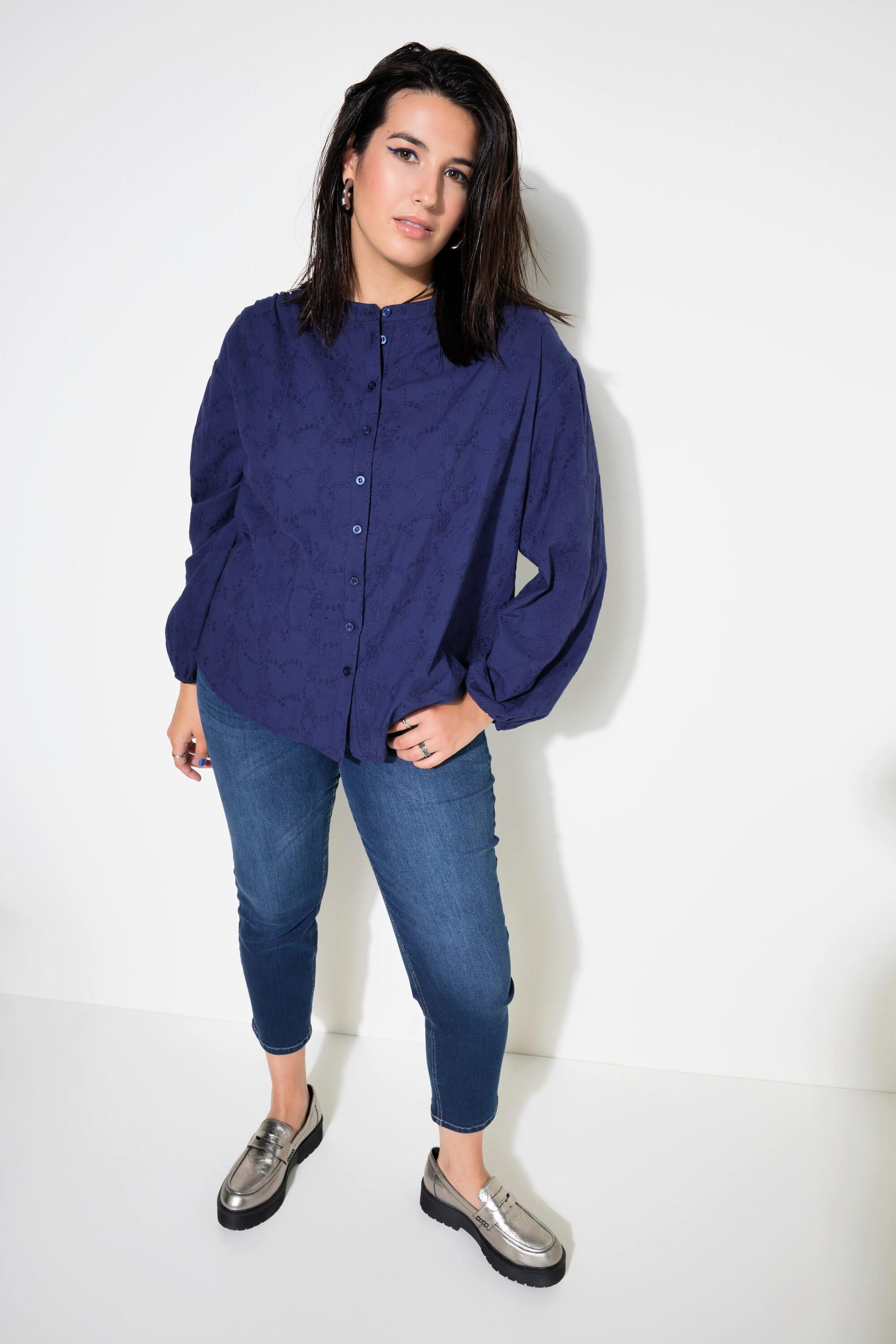 Studio Untold  Bluse, oversized, Struktur-Qualität, Ballon-Langarm 