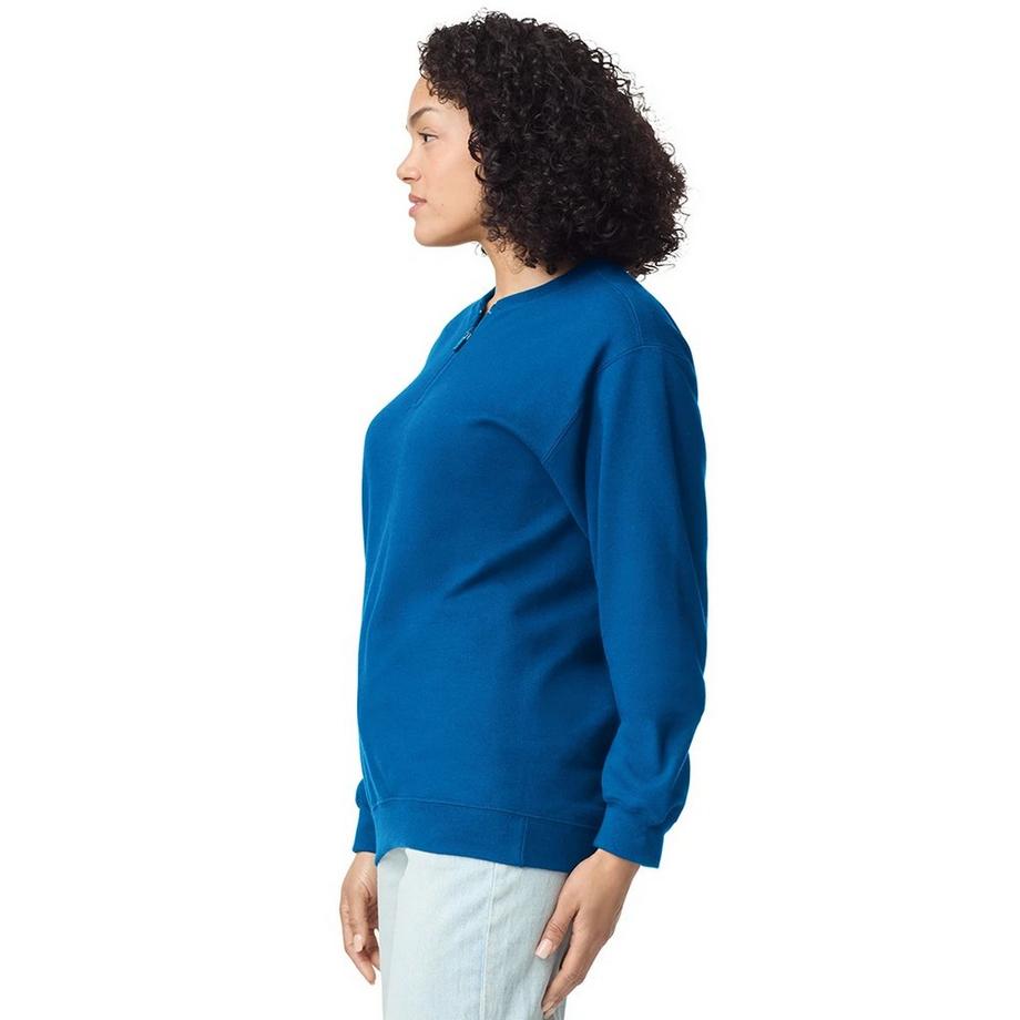Gildan Softstyle Mittelschweres Sweatshirt mit kurzem Reissverschluss  