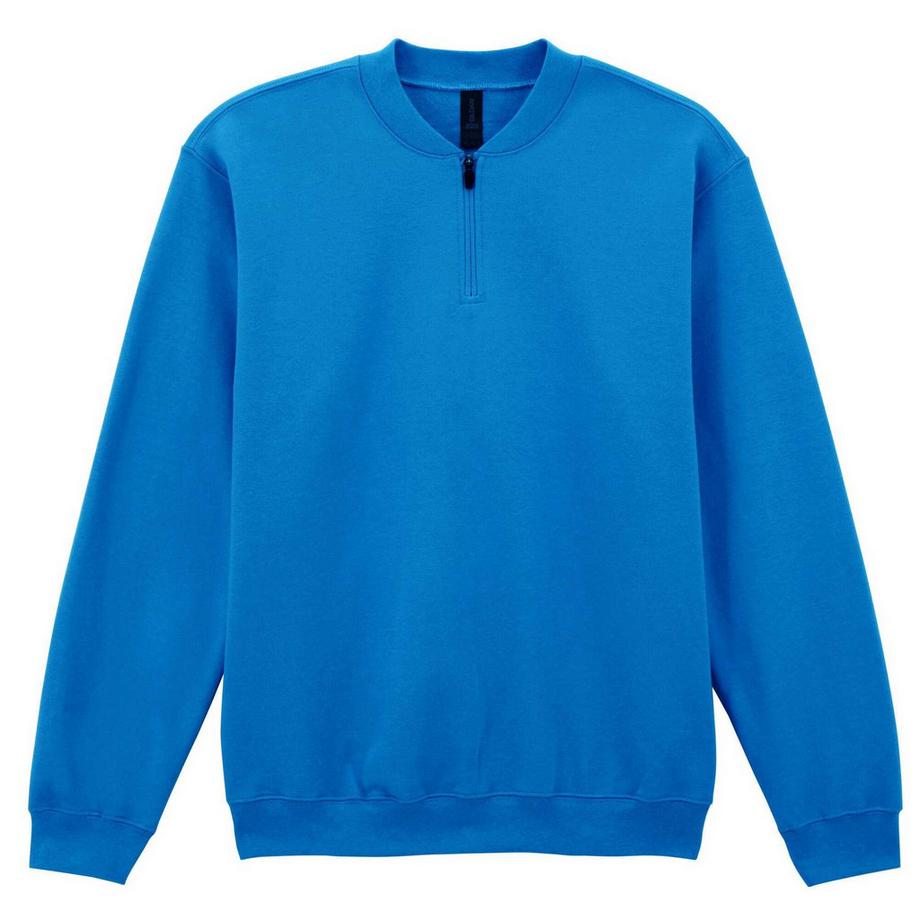 Softstyle Sweatshirt  , mit kurzem Reißverschluss, Mittelschwer