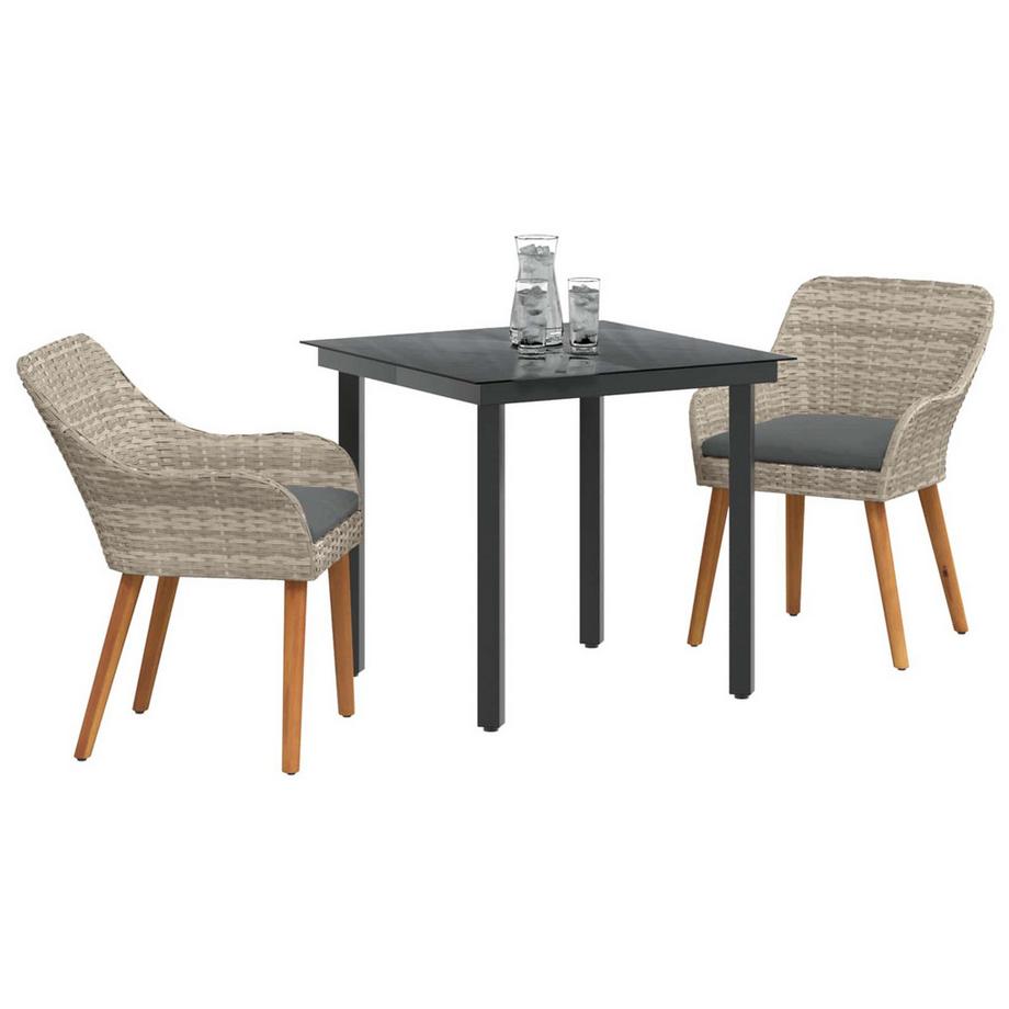 VidaXL Set da Pranzo per Giardino Polyrattan  