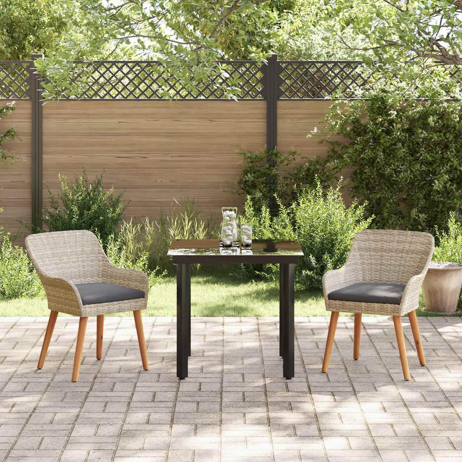VidaXL Set da Pranzo per Giardino Polyrattan  