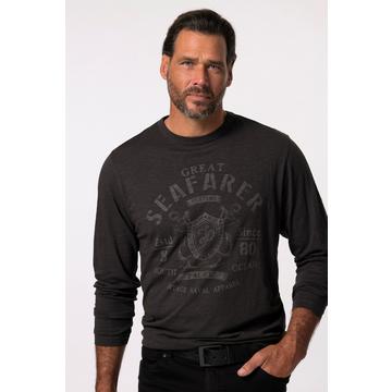 Maglia a maniche lunghe con stampa sul petto, fino alla tg. 8XL