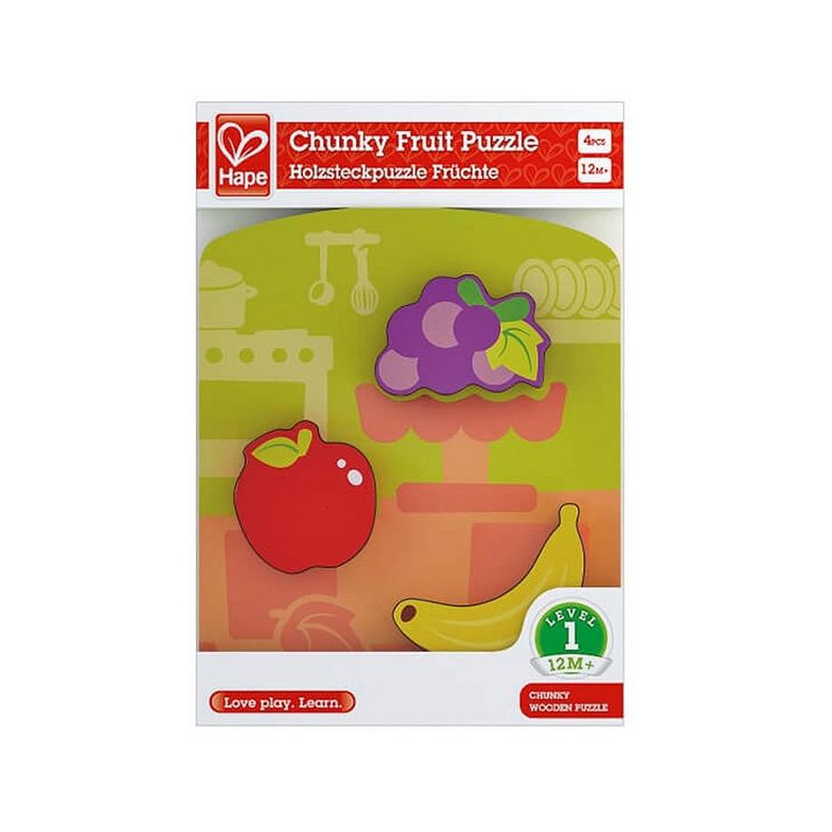 Hape  Puzzle Holzsteckpuzzle Früchte (4Teile) 