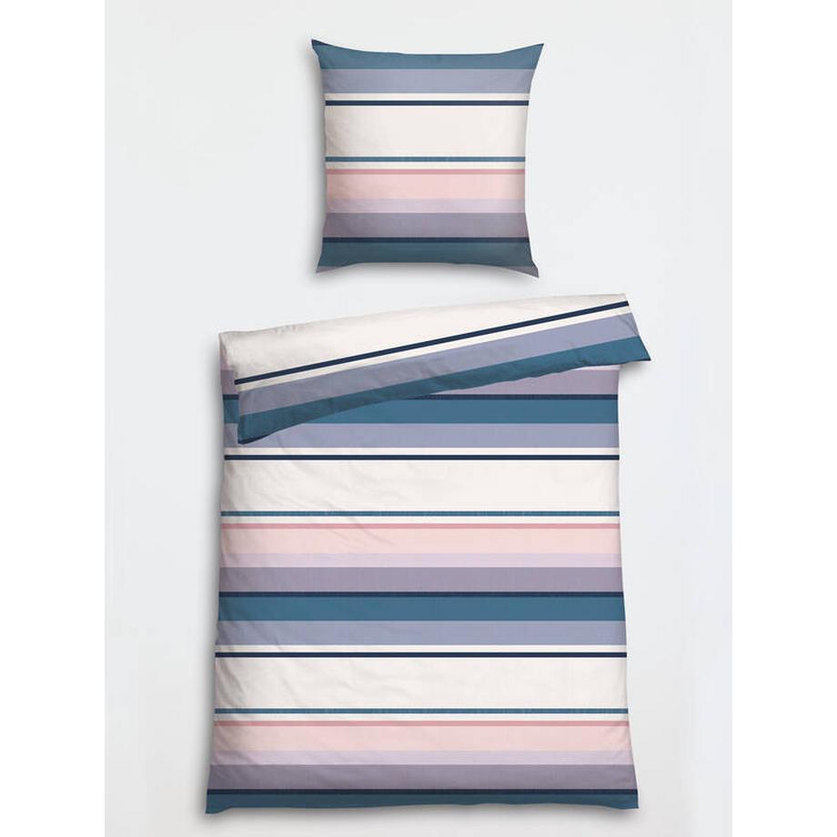 Schiesser Set de Linge de Lit Rayé en Satin  